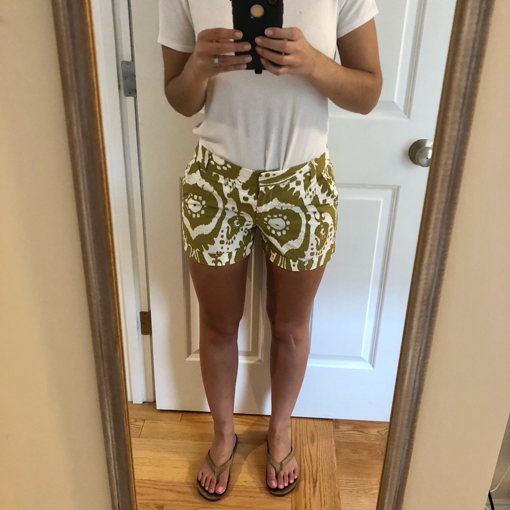 J.Crew Olive & White Shorts